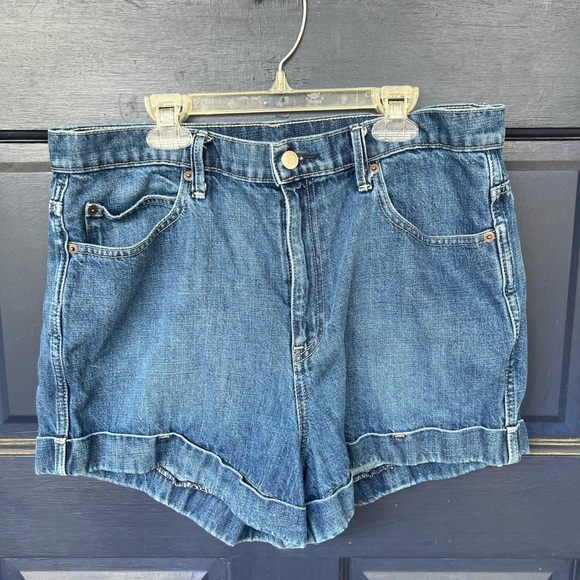 Gap 1969 Pants - Classic Blue Denim Rolled-Hem Women's Shorts